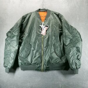 US Air Force Jacket Mens 4XL Green Flyers Man MA 1 Bomber Flight Nylon Rothco